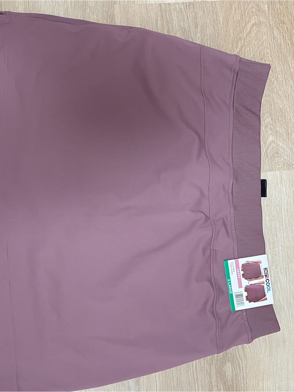 Decree Mauve A-Line Skirt with Ribbed Waistband